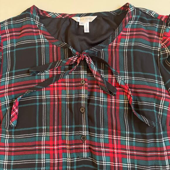 Draper James Rosanne Tartan Plaid Swing Shift Dress Sz Medium Lightweight EUC - Picture 13 of 15